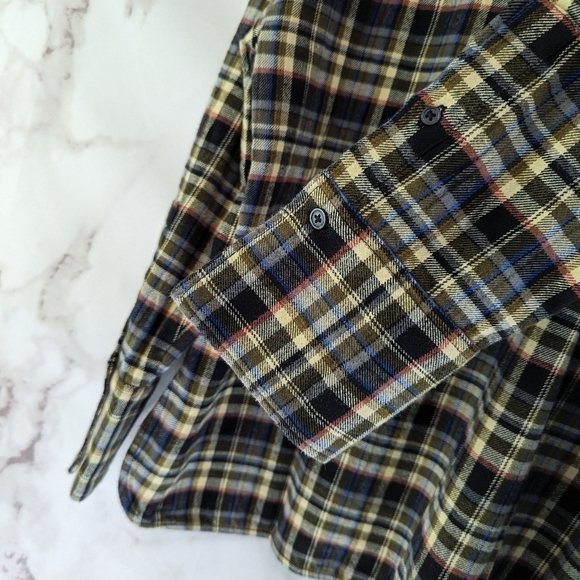 Everlane Shirt Womens Brown Flannel Boxy Plaid Button Up Pockets - Picture 11 of 15